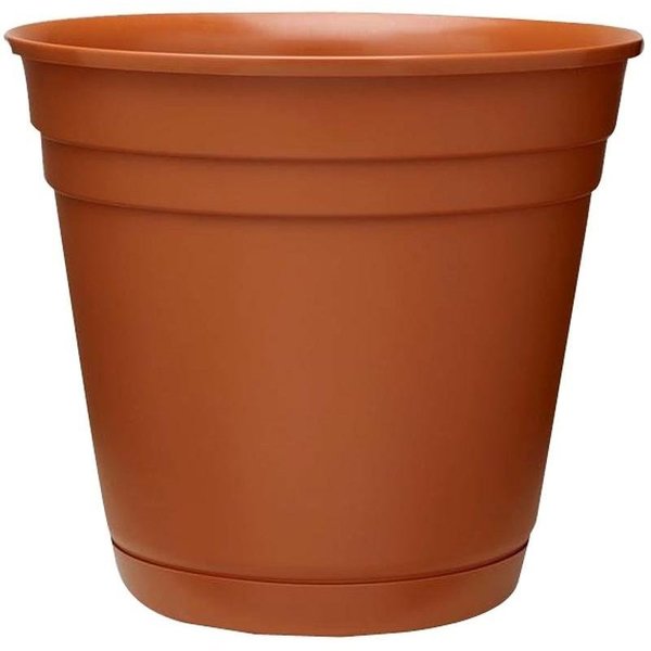 Southern Patio Riverland Planter, 1363 in W, 1363 in D, Round, Plastic, Terracotta RN1207TC